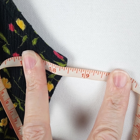 Vintage 90s Y2K Ditzy Floral Print Maxi/Midi Dress Size 10 Cottage Boho Peasant - Picture 6 of 7